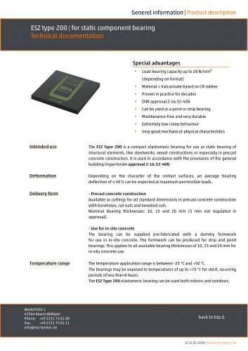 ESZ type 200 | for static component bearing