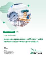 Increasing argon process efficiency using ASDevices fast crude argon analyzer