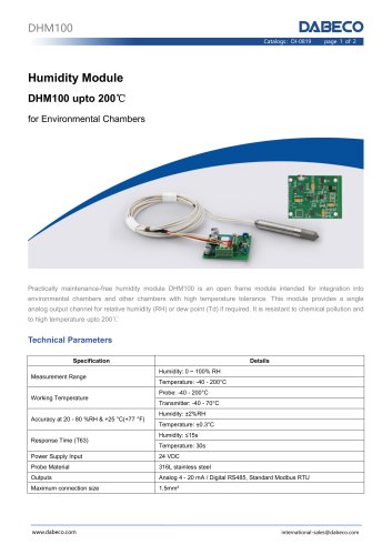 High Temperature Humidity Module DHM100