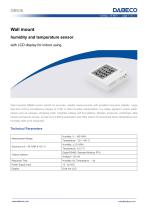 Wall mount humidity and temperature sensor DB506 with LCD display for indoor using
