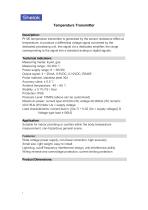 Pt100 temperature transmitter