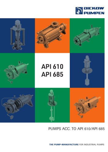 Pumps acc. to API 610 and API 685