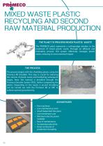 MIXED WASTE PLASTIC RECYCLING AND SECOND RAW MATERIAL PRODUCTION