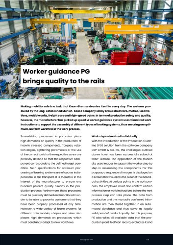 Worker guidance PG brings quality to the rails