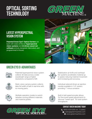 green eye® OPTICAL SORTERS