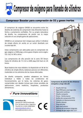 Compresor Booster modelo OX500