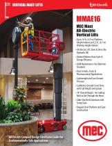 MMAE16  MEC Mast  All-Electric  Vertical Lifts