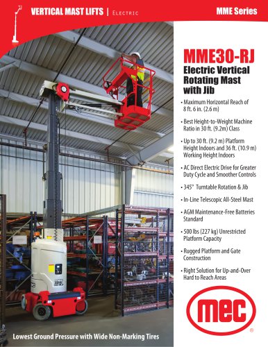 MME30-RJ  Electric Vertical  Rotating Mast  with Jib