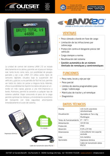 LANX 2.0 ficha t&eacute;cnica