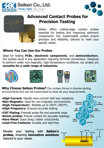 Advanced Contact Probes for   Precision Testing