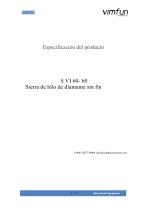 Catálogo de la sierra de hilo diamantado SVI 60-60-1