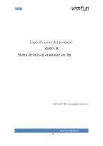 Sierra de hilo de diamante SH60-R para cuarzo