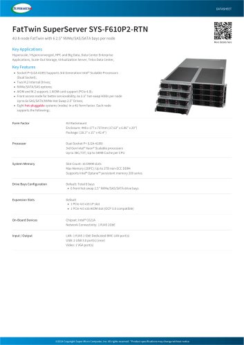 FatTwin SuperServer SYS-F610P2-RTN