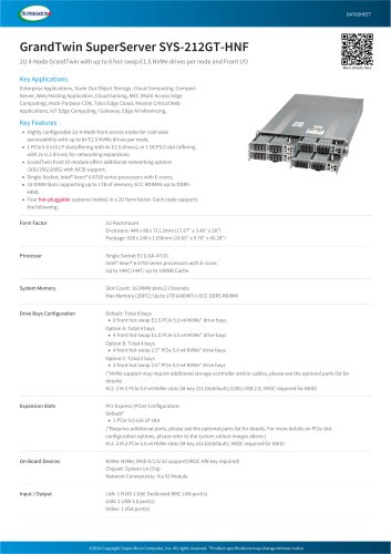 GrandTwin SuperServer SYS-212GT-HNF