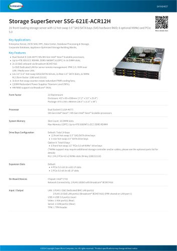 Storage SuperServer SSG-621E-ACR12H