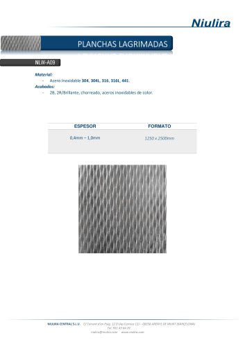 PLANCHAS LAGRIMADAS