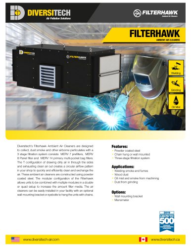 FILTERHAWK  AMBIENT AIR CLEANERS