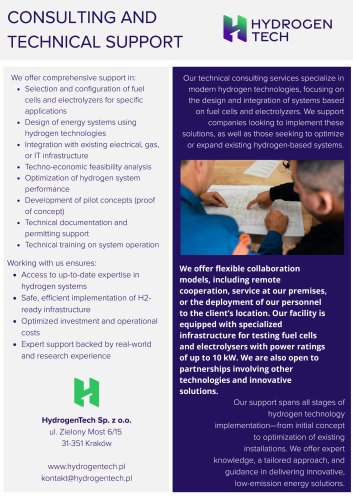 CONSULTING AND TECHNICAL SUPPORT
