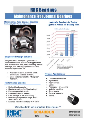 Maintenance Free Journal Bearings