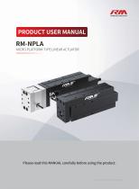 RM-NPLA Please read this MANUAL carefully before using the product. DOCCODE: NPLAPUM2503 MICRO PLATFORM-TYPE LINEAR ACTUATOR