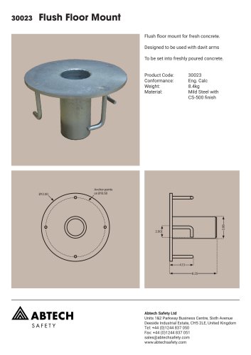 30023 Flush Floor Mount