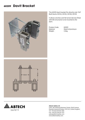 60209 Davit Bracket