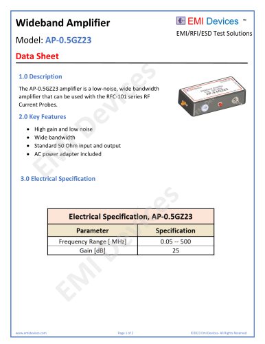 Wideband Amplifier