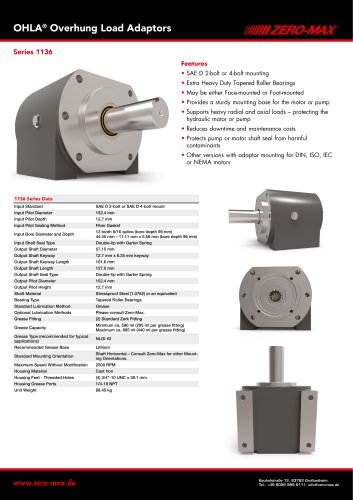 OHLA Overhung Load Adaptors Series 1136