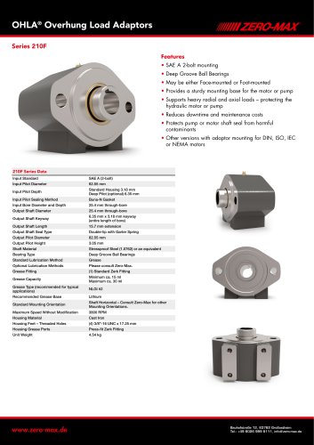OHLA Overhung Load Adaptors Series 210F