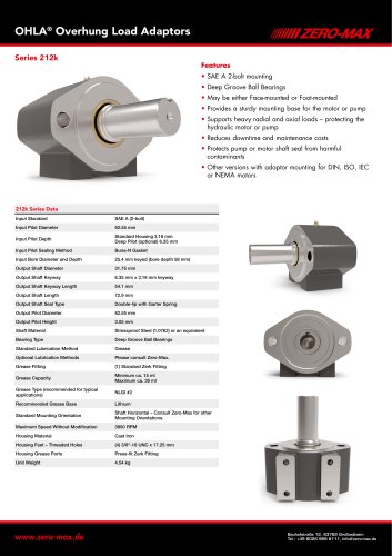 OHLA Overhung Load Adaptors Series 212k