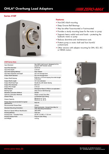OHLA Overhung Load Adaptors Series 410F