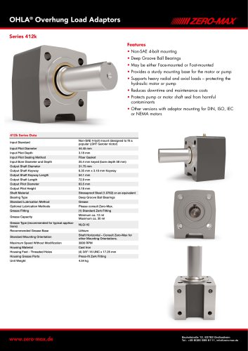 OHLA Overhung Load Adaptors Series 412k