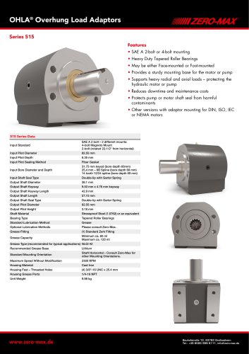 OHLA Overhung Load Adaptors Series 515