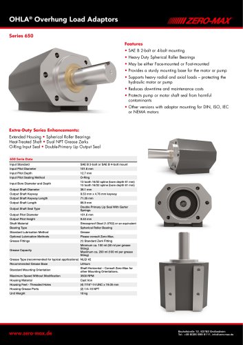 OHLA Overhung Load Adaptors Series 650