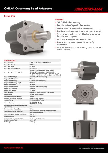 OHLA Overhung Load Adaptors Series 915