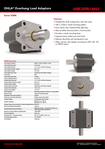 OHLA Overhung Load Adaptors Series 928M