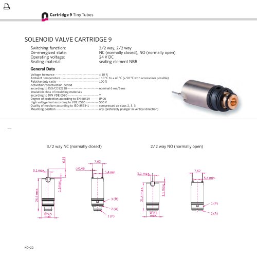SOLENOID VALVE CARTRIDGE 9