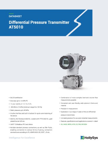 Differential Pressure Transmitter AT5010