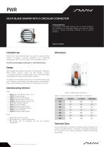 Round transition multi-blade dampers PWR