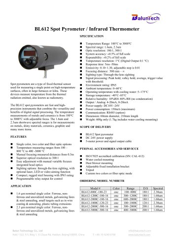 BL612 Spot Pyrometer