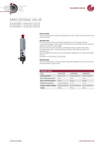 MINI DOSING VALVE