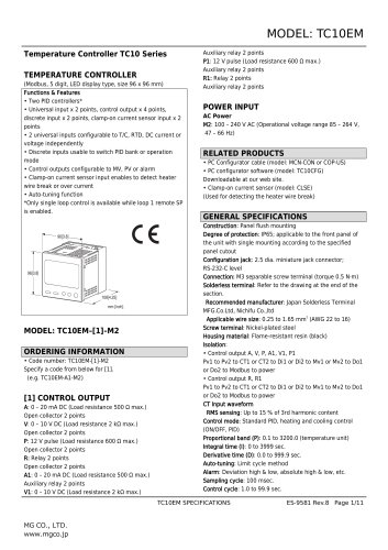 Temperature Controller TC10 Series