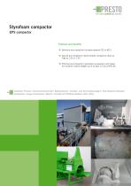 Styrofoam compactor EPS compactor