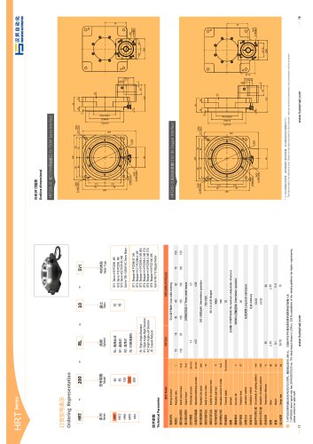 Conventional rotary table HRT200JS-100-SV2