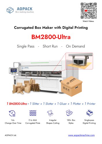 Corrugated Box Maker with Digital Printing BM2800-Ultra