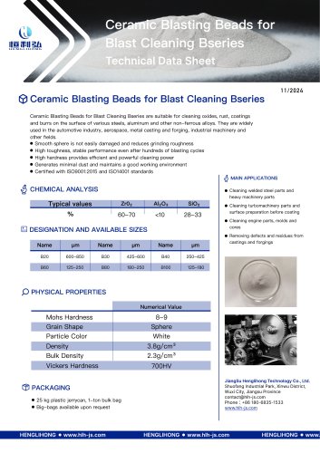 Ceramic Blasting Beads for Cleaning