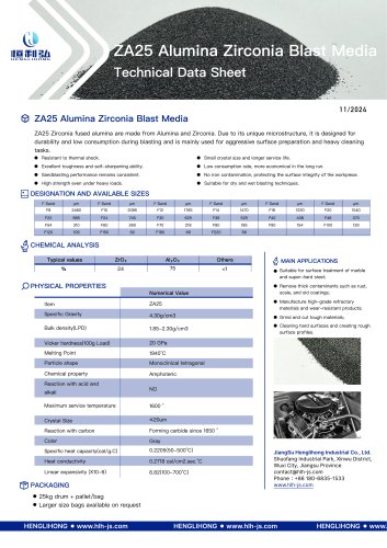 ZA25 Alumina Zirconia Blasting Media