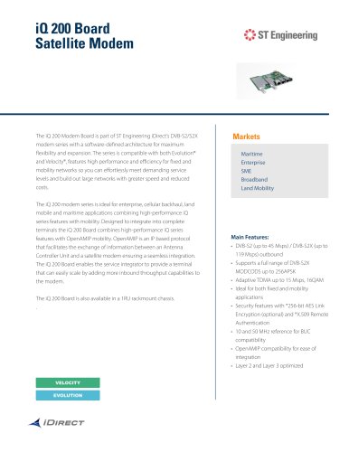 iQ 200 Board Satellite Modem