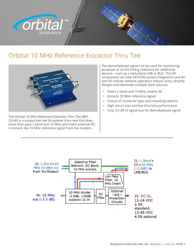 Orbital 10 MHz Reference Extractor Thru Tee