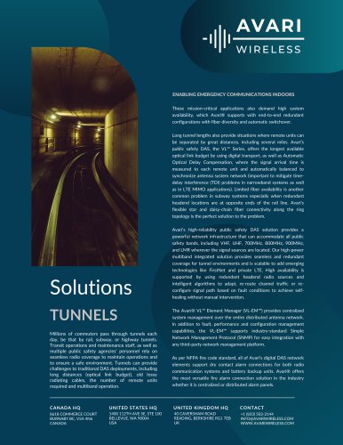 Solutions TUNNELS